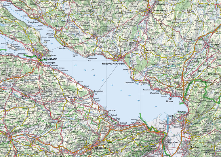 Foto Bodensee-Karte