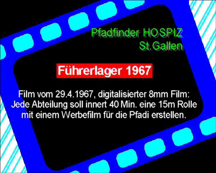 Pfadfinder Hospiz - Führerlager 1967